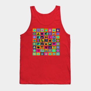 Kids Alphabet Quilt - Red Tank Top